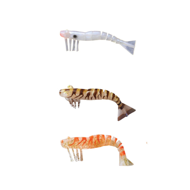Load image into Gallery viewer, Dirty Tackle The Dirty Prawn 120mm 5" (3 Pack) [COL:Multi Colour Pk]
