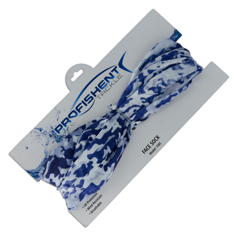 Load image into Gallery viewer, Profishent Face Sock [COL:Blue Camo]
