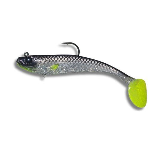 Profishent Vixen Shad 150mm 44g [COL:Black Silver Chartreuse]