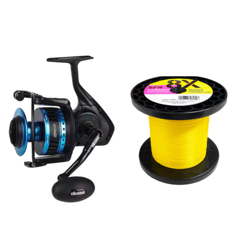 OKUMA Azores 6000 Reel + Complimentary FREE Sufix 8X Braid to suit