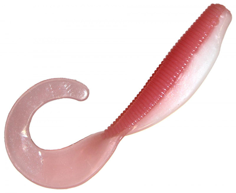 Load image into Gallery viewer, Zman StreakZ Curly TailZ 4" (5 Pack) [COL:Coconut Ice Glow]
