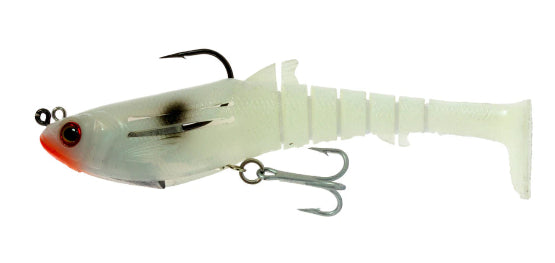 Load image into Gallery viewer, Zerek Flat Shad X Jighead 130mm [COL:Red Bear Head]
