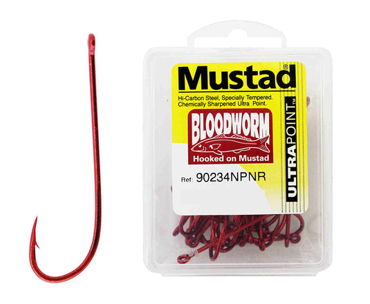 Mustad Blood Worm Hooks - 50 pack [SIZ: