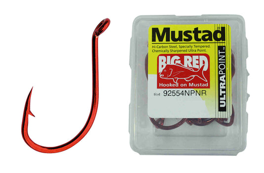 Mustad Big Red 2X Strong Suicide Hooks - 25 pack [SIZ: