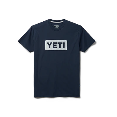 YETI Logo Badge Navy/White Short Sleeve T Shirt [SIZ:S]