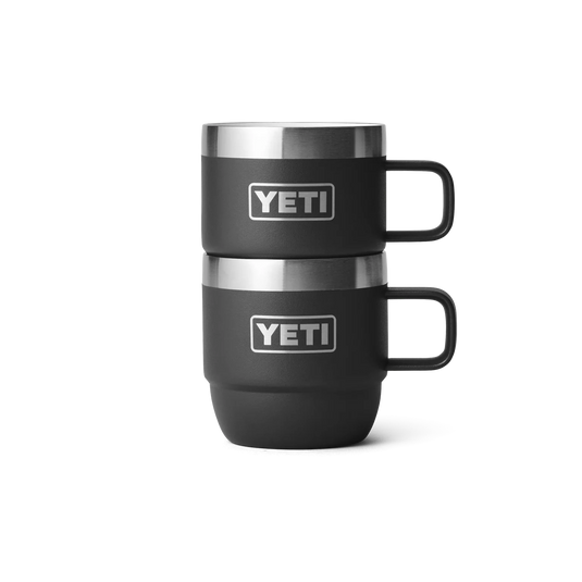 YETI Rambler 6 oz Stackable Mug 2pk Durasip Ceramic (177ml) [COL:Black]