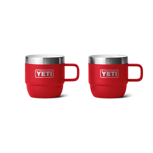 YETI Rambler 6 oz Stackable Mug 2pk Durasip Ceramic (177ml) [COL:Rescue Red]