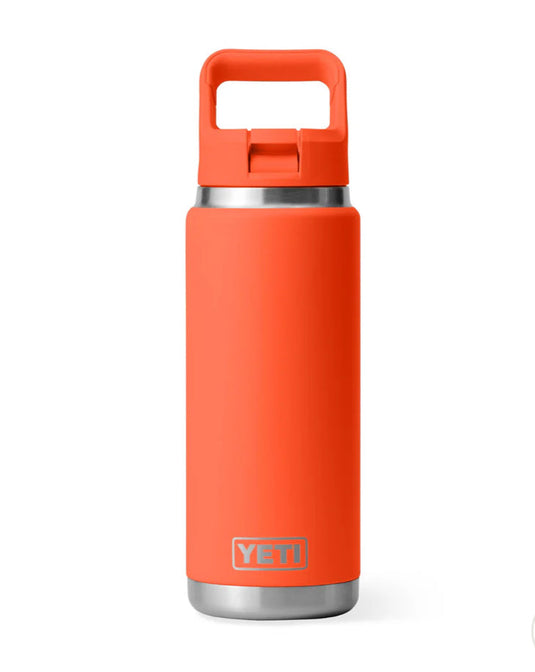 Yeti Rambler 26 Oz Water Bottle W/Straw Cap, Papaya, 21071504847 [COL:Papaya]