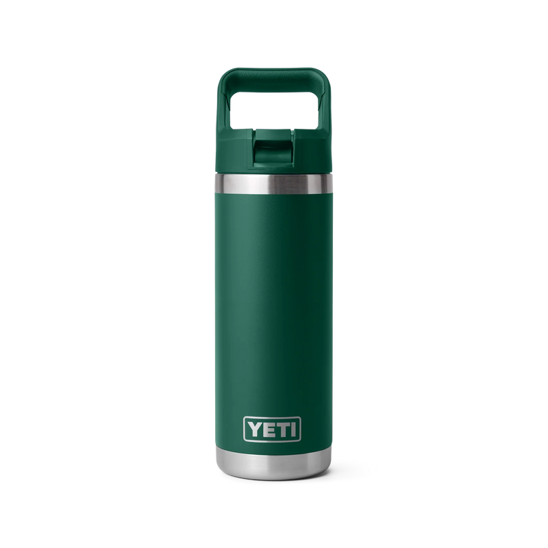 Load image into Gallery viewer, YETI Rambler Straw Bottle 18 oz (532ml) [COL:Black Forest Green]
