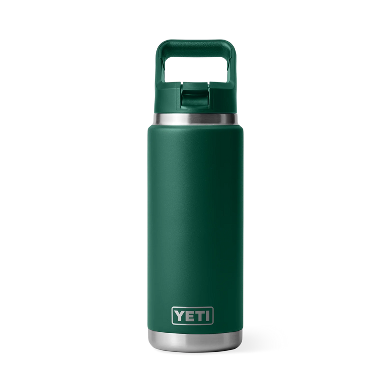 Load image into Gallery viewer, YETI Rambler Straw Bottle 26 oz (796ml) [COL:Black Forest Green]
