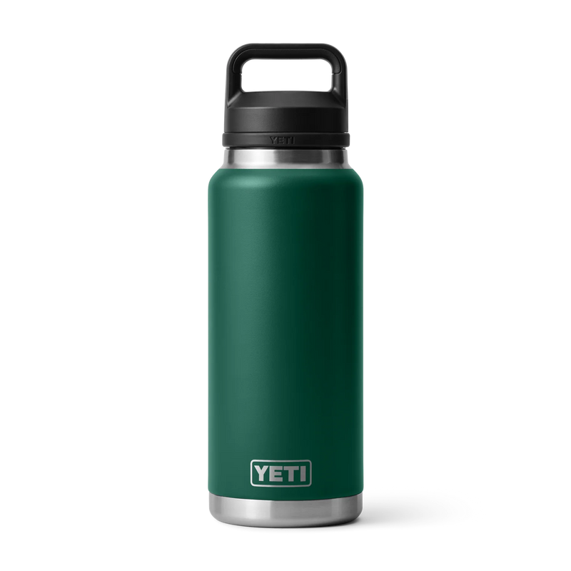 Load image into Gallery viewer, YETI Rambler Bottle with Chug Cap 36 oz (1065ml) [COL:Black Forest Green]
