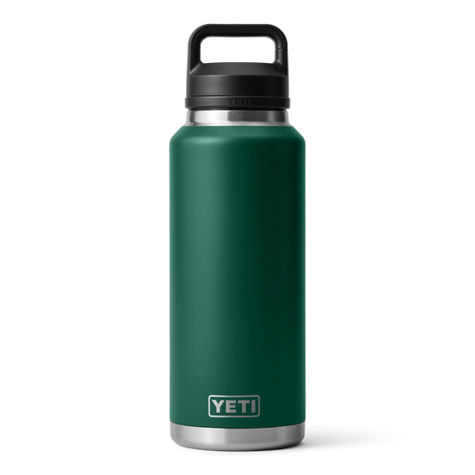 YETI Rambler Bottle with Chug Cap 46 oz (1.4L) [COL:Black Forest Green]