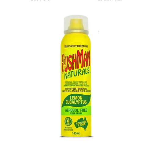 Bushman 145ml Naturals Lemon Eucalyptus Pump Spray