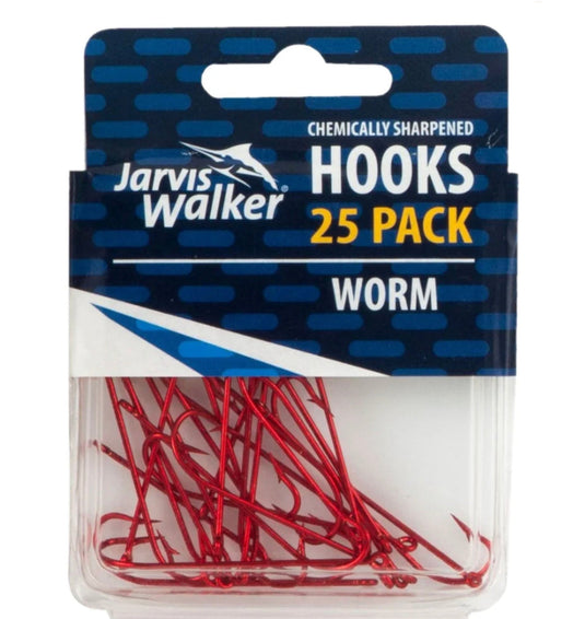 Jarvis Walker Worm Hooks - 25 pack [SIZ: