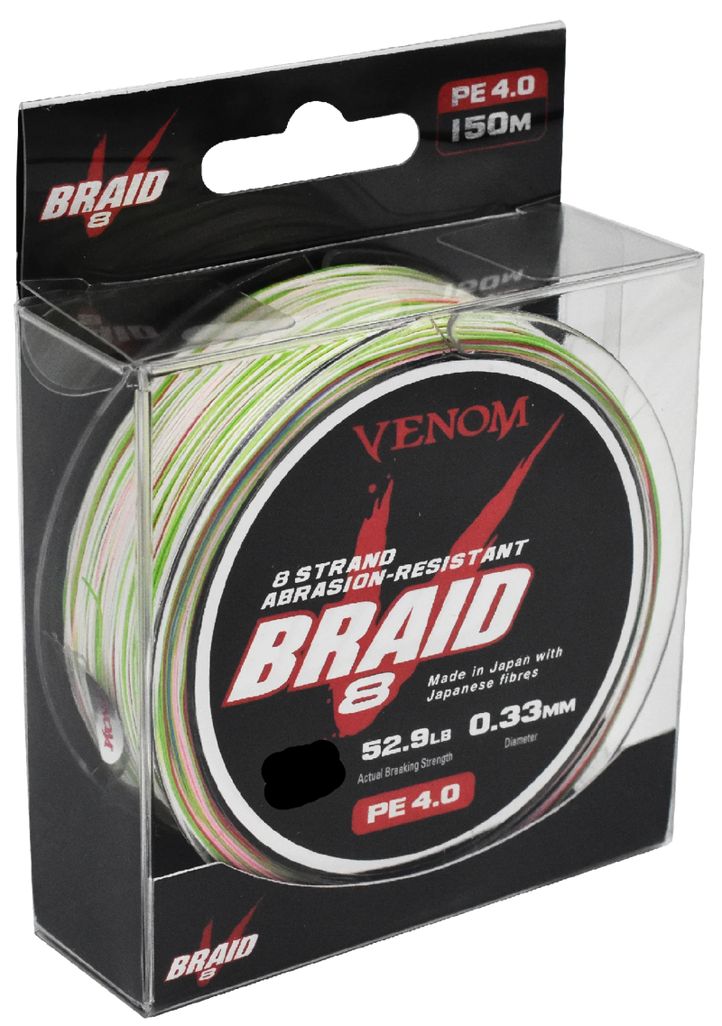 Load image into Gallery viewer, Venom V Braid 8 150m [LIN:14.8lb/PE 1.0 (0.16mm)]
