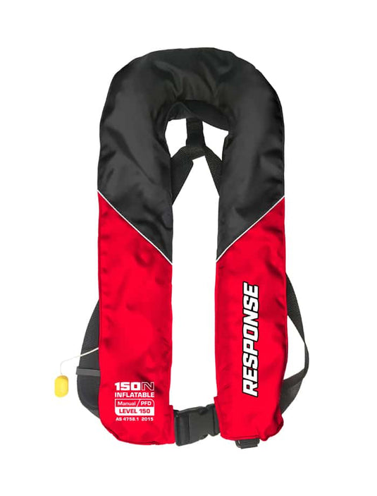 Response Level 150 Manual PFD Inflatable G150M Adult 40kg+ [COL:Red]