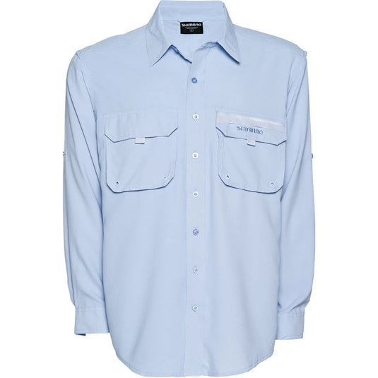 SHIMANO Mens Skyway Blue Vented Fishing Shirt [SIZ:Sml]