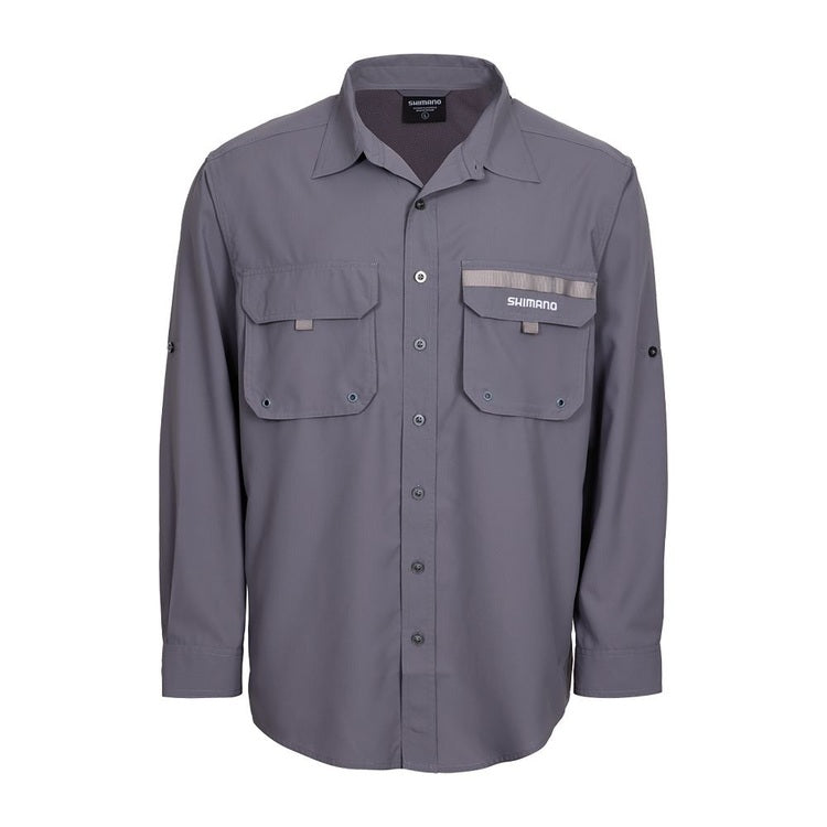 Load image into Gallery viewer, SHIMANO Mens Vented Fishing Shirts - Grey [SIZ:Sml]
