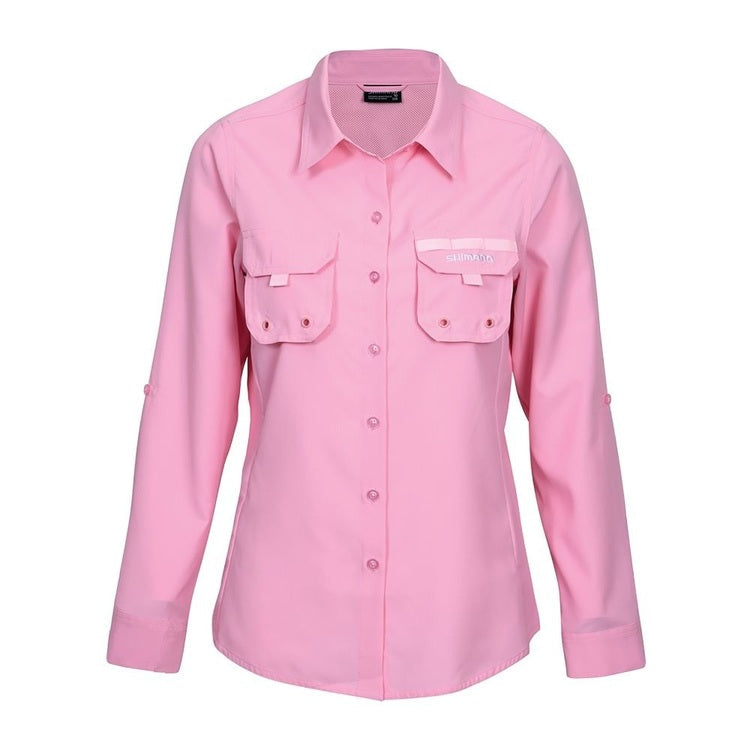 Load image into Gallery viewer, SHIMANO Ladies Vented Fishing Shirt - Pink [SIZ:10]
