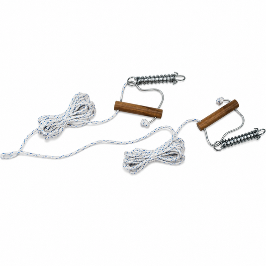 OZtrail 6mm Double Guy Rope with Wood Runner & Spring Set
