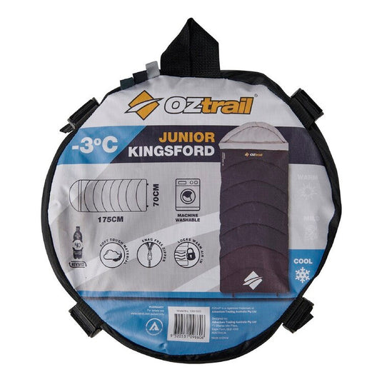OZtrail Kingsford Sleeping Bag - Junior [OPT:0 degrees]