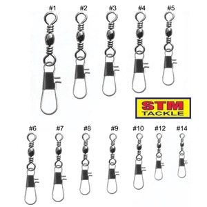 STM Black Barrel Swivel wth Interlock Snap [SIZ: