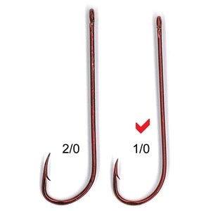 Load image into Gallery viewer, STM Long Shank Red Hooks [SIZ:1/0]
