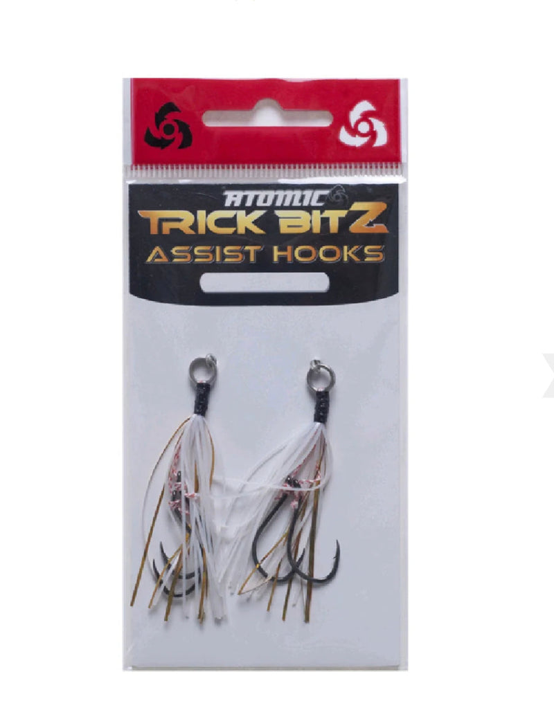 Load image into Gallery viewer, Atomic Tricks Bits Assist Hooks [SIZ:#10 COL:White/Gold]
