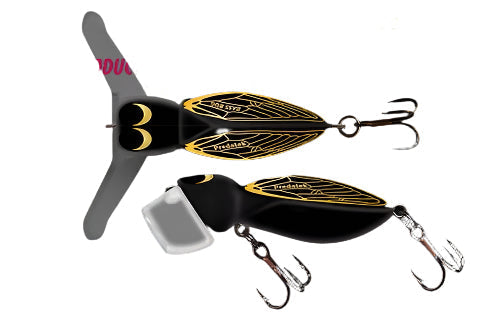 Load image into Gallery viewer, Predatek Bass Bug 60mm Surface Lure [COL:Black Beetle]
