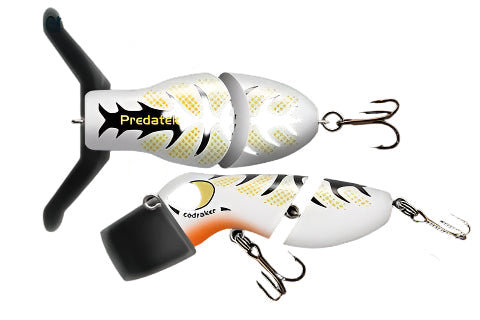 Predatek Cod Raker 90mm Surface Lure (Clear Bib) [COL:Ghost]