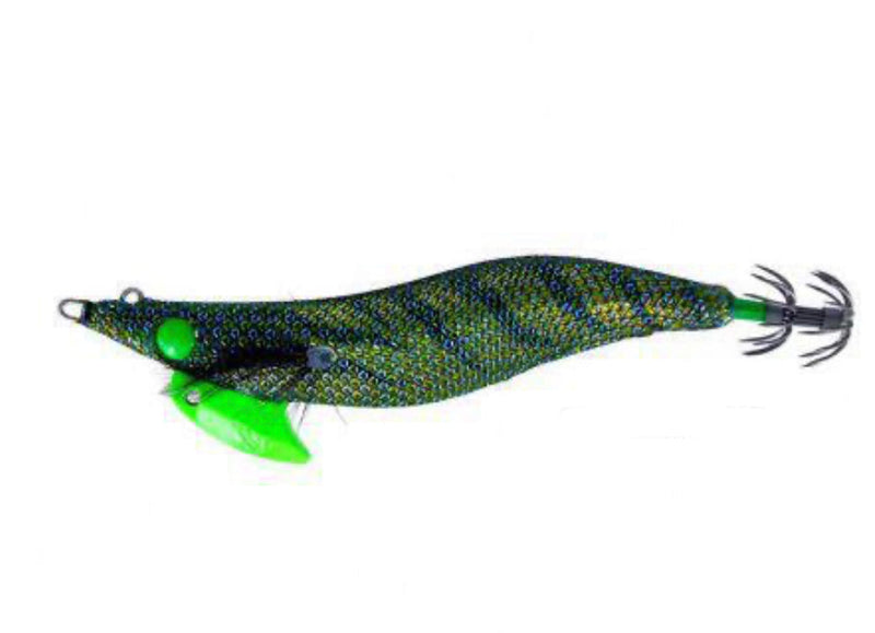 Load image into Gallery viewer, Chasebaits Kraken EGI Squid Jigs 2.5 [COL:Green Tiger]
