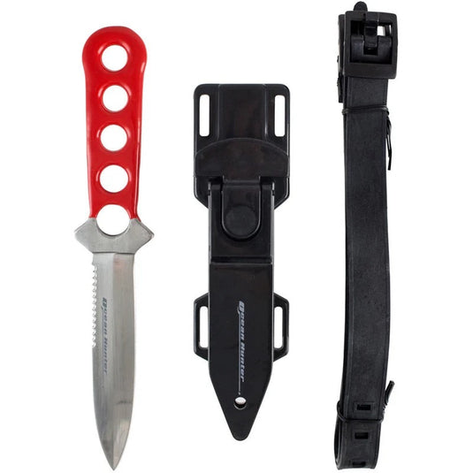 Ocean Hunter Redback Dive Knife - Red