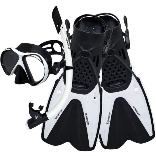 Ocean Pro Esperance Mask/Snorkel/Fin Set [SIZ:M-L (10-11) COL:White]