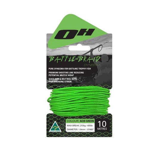 Ocean Hunter 1.9mm Battle Braid Dyneema 10m [COL:Acid Green]