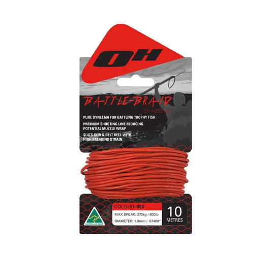 Ocean Hunter 1.9mm Battle Braid Dyneema 10m [COL:Red]
