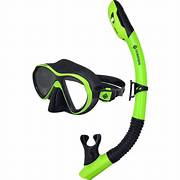 Load image into Gallery viewer, Ocean Pro Jurien Mask Snorkel Set Junior [COL:Lime/Black]
