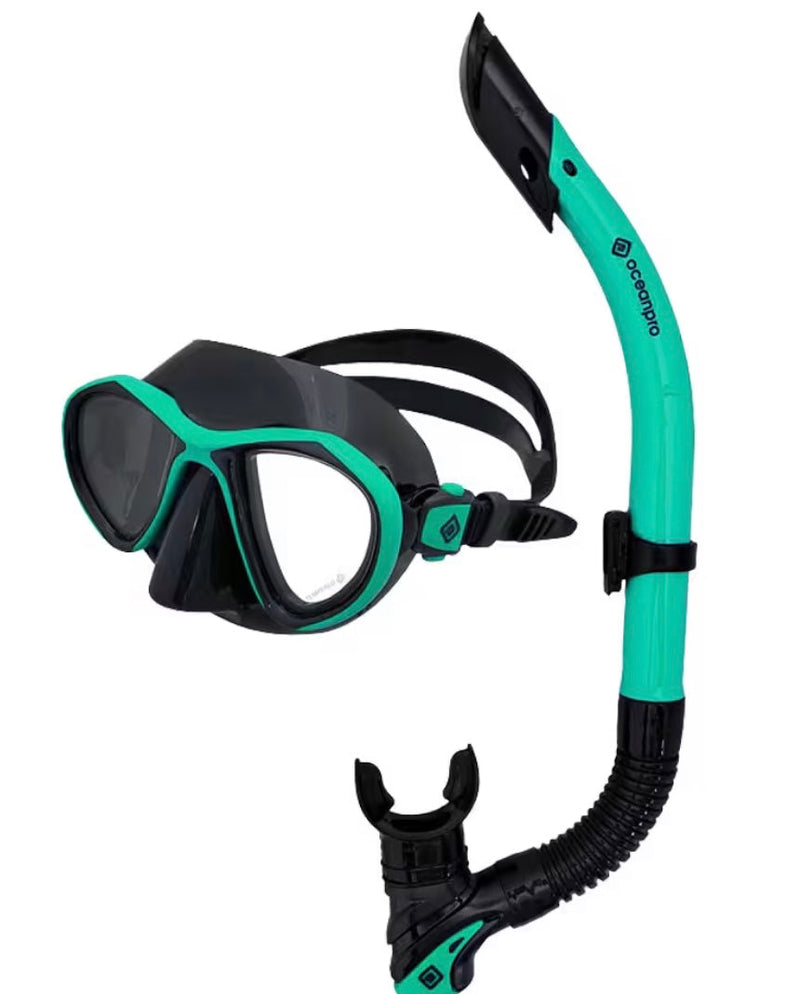 Load image into Gallery viewer, Ocean Pro Wistari Mask/Snorkel Set [COL:Teal]

