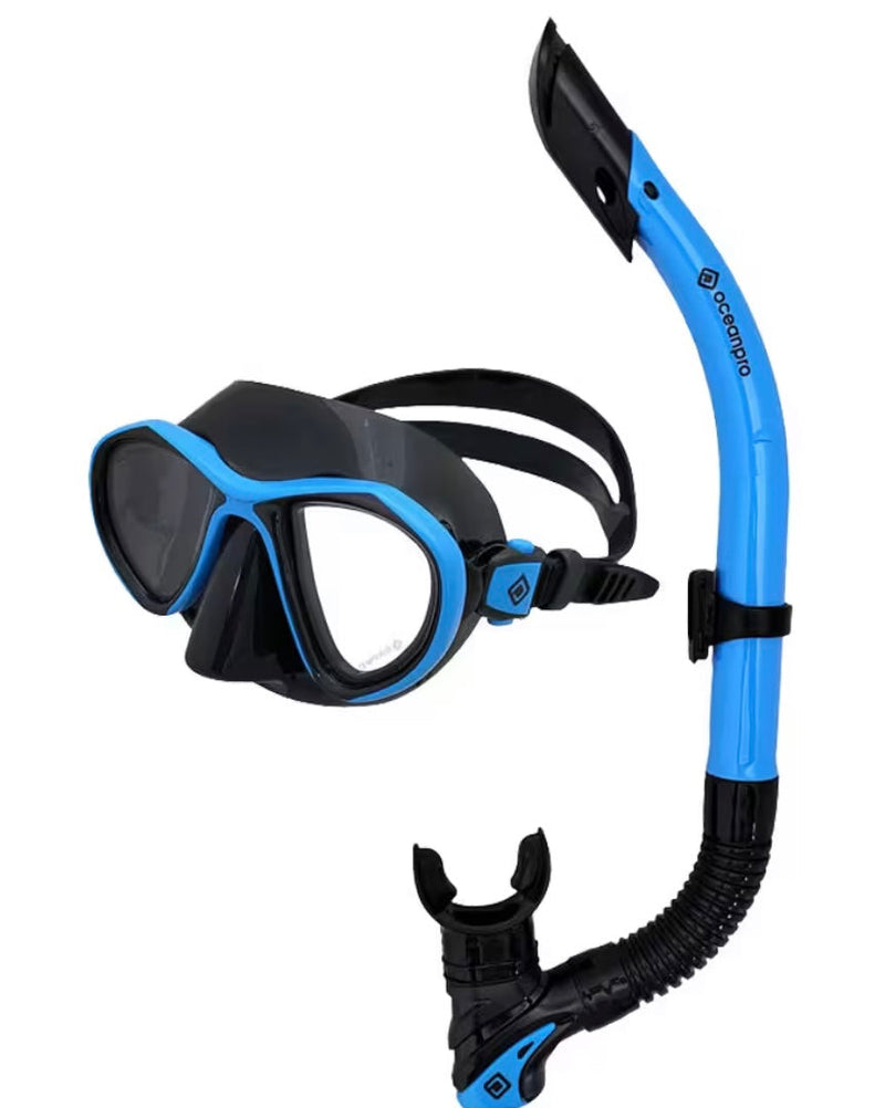 Load image into Gallery viewer, Ocean Pro Wistari Mask/Snorkel Set [COL:Ocean Blue]
