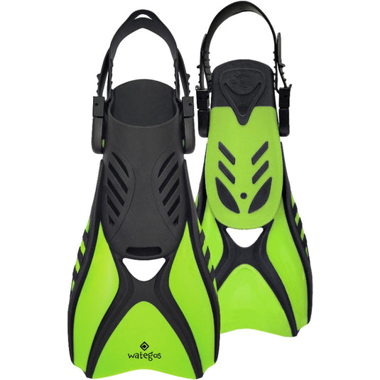 Ocean Pro Wategos Junior Fins [SIZ:L/XL (3-6) COL:Lime/Black]