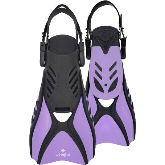 Ocean Pro Wategos Junior Fins [SIZ:Sml/Med (1-3) COL:Lilac/Black]