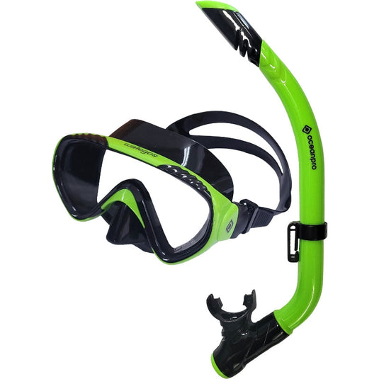 Ocean Pro Wategos Junior Mask/ Snorkel Set [COL:Lime/Black]