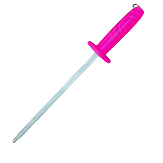 Sicut 10" Medium Cut Pink Handle Steel