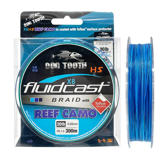 Dog Tooth Fluid Cast Braid Reef Camo 400m [LIN:65lb]