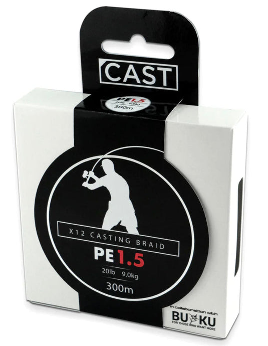 Cast Buku X12 Casting Braid [VAR:PE2- 30lb/300m]