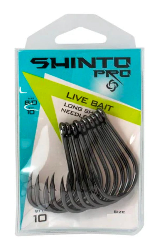 Shinto Pro Live Bait Long Shaft Hooks (Small Pack) [SIZ:5/0]
