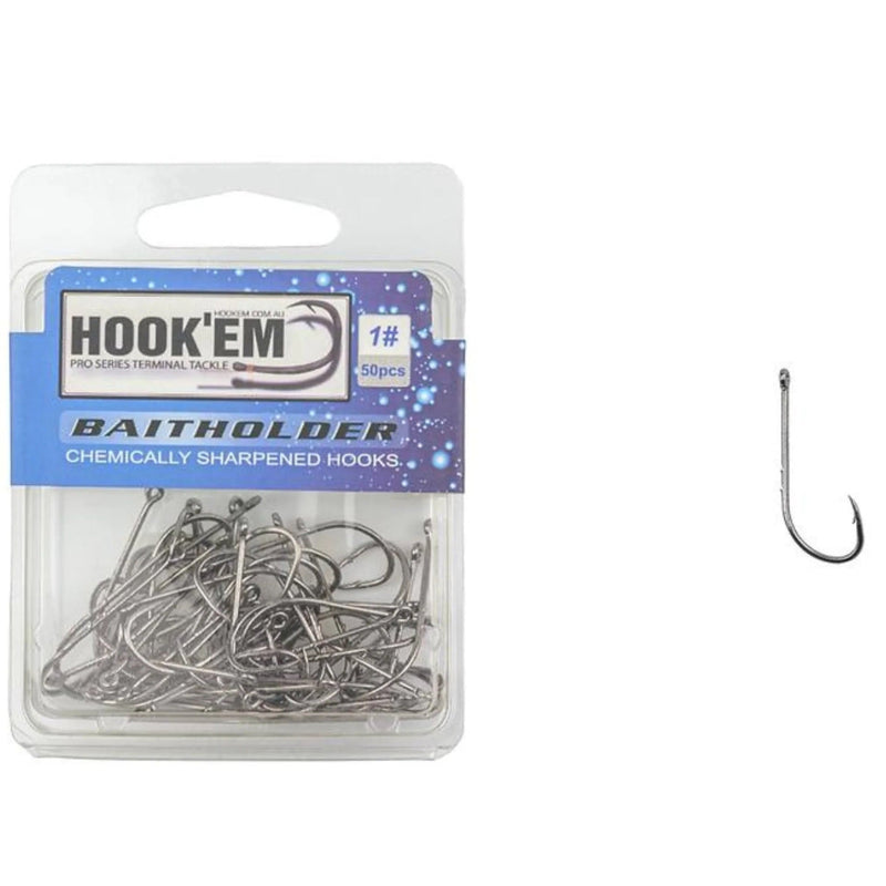 Load image into Gallery viewer, Hook'em Baitholder Hi Carbon Hooks [SIZ:#4]
