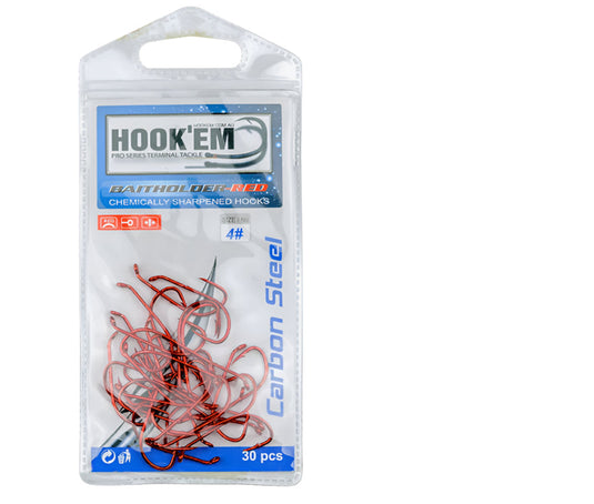 Hook'em Baitholder Red Hooks [SIZ:3/0]