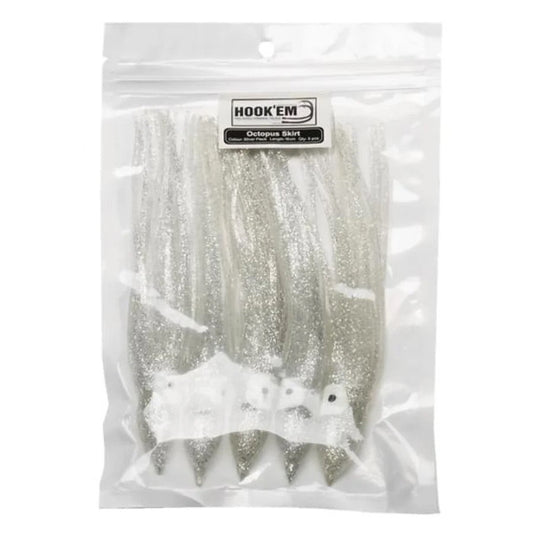 Hook'em Octopus Skirts 5pk [COL:Silver Fleck]