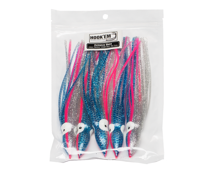 Load image into Gallery viewer, Hook'em Octopus Skirts 5pk [COL:Rainbow]
