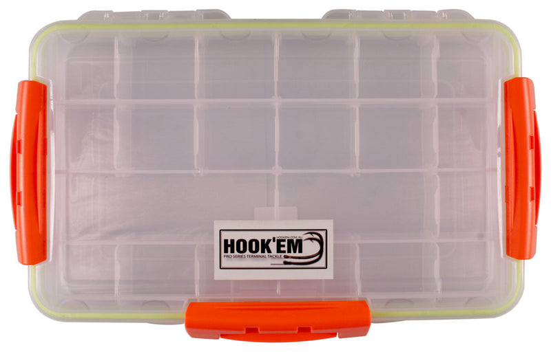 Load image into Gallery viewer, Hook'em Fluoro Waterproof Tackle Box [SIZ:Large]

